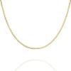 imagePAVOI Italian Solid 925 Sterling Silver 22K Gold Plated Chain Necklaces  Snake Square Box Cable Super Flex Curb Miami Cuban and Rope DiamondCut Herringbone Necklace for Women and Men  MADE IN ITALYYellow Gold