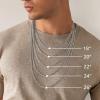 imagePAVOI Italian Solid 925 Sterling Silver 22K Gold Plated Chain Necklaces  Snake Square Box Cable Super Flex Curb Miami Cuban and Rope DiamondCut Herringbone Necklace for Women and Men  MADE IN ITALYWhite Gold