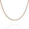 imagePAVOI Italian Solid 925 Sterling Silver 22K Gold Plated Chain Necklaces  Snake Square Box Cable Super Flex Curb Miami Cuban and Rope DiamondCut Herringbone Necklace for Women and Men  MADE IN ITALYRose Gold