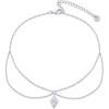 imagePAVOI 14K Gold Plated Charm Link Chain Anklets for Women  Dainty Cubic Zirconia Boho Dot Evil Eye Star Station Solitaire Pearl Beaded Festival Adjustable Gold AnkletsBoho