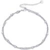 imagePAVOI 14K Gold Plated Charm Link Chain Anklets for Women  Dainty Cubic Zirconia Boho Dot Evil Eye Star Station Solitaire Pearl Beaded Festival Adjustable Gold AnkletsBeaded