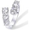 imagePAVOI 14K Gold Plated Cubic Zirconia Crossover Chunky Eternity Ring for Women  Open Twist Stackable Bands  CZ Statement RingsWhite Gold