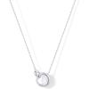 imagePAVOI 14K Gold Plated Dainty Interlock Pendant Necklace for Women  Circle Link Pendant NecklacesWhite Gold