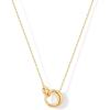 imagePAVOI 14K Gold Plated Dainty Interlock Pendant Necklace for Women  Circle Link Pendant NecklacesYellow Gold