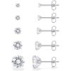 imagePAVOI 14K Gold Plated Five Pairs Stainless Steel Stud Earrings Set for Women  Hypoallergenic 5 Earrings Pack  Premium Cubic Zirconia StudsWhite Gold