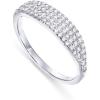 imagePAVOI 14K Gold Plated Slim Signet Ring with Sparkling Cubic Zirconia  Lightweight Dainty Statement Rings for Women  Everyday JewelryWhite Gold