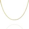 imagePAVOI Italian Solid 925 Sterling Silver 22K Gold Plated Chain Necklaces  Snake Square Box Cable Super Flex Curb Miami Cuban and Rope DiamondCut Herringbone Necklace for Women and Men  MADE IN ITALYYellow Gold