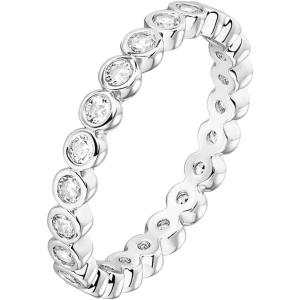 imagePAVOI 14K Gold Plated Rings with Cubic Zirconia  28mm Stackable for Women  Gold Love RingWhite Gold