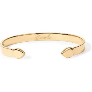 imagePAVOI 14K Gold Plated Stainless Steel Bangle Bracelets for Women  Inspirational Engraved Adjustable Mantra Cuff Bangle  Personalized Gift for Her Mom Sister  Birthday Gifts for WomenYellow Gold