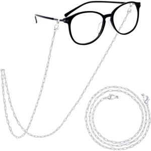 imagePAVOI 14K Gold Plated SunglassesGlasses Strap Lanyard  Glasses Chains for Women  Gold Eye Glasses Holder Around NeckWhite Gold