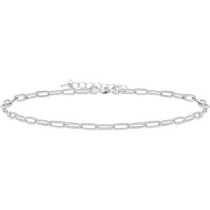 imagePAVOI 14K18K Gold Plated Charm Link Flat Gold Anklets for Women  Beaded Marina Link Mariner Paperclip Snake Chain Jewelry AnkletsPaperclip