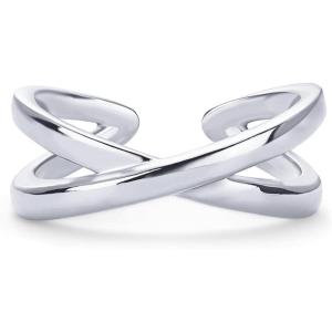 imagePAVOI 18K Gold Plated Adjustable Toe Rings for Women  Trendy CrissCross and Classic Band Toe RingCriss Cross