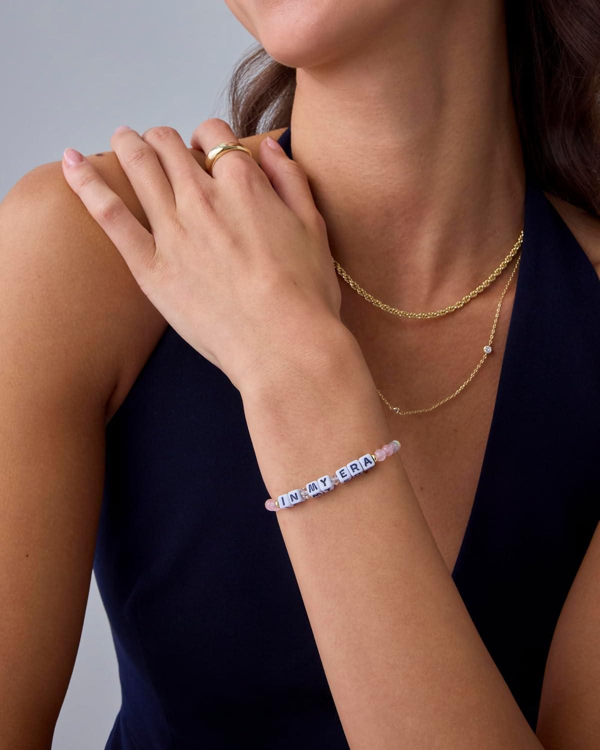 imagePAVOI 14K Gold Plated Colored Mantra Evil Eye Beaded Gemstone Bracelets for Women  Adjustable Friendship Beaded Bracelets with Words  I Am Enough Fearless Breathe Good Energy In My Era Grateful You Got This Affirmation BraceletIn My Era