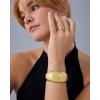 imagePAVOI 14K Gold Plated Chunky Cuff Bracelets for Women  Stainless Steel Statement Bangle Bracelet  Waterproof Bold Dome BanglesYellow Gold