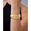 imagePAVOI 14K Gold Plated Chunky Cuff Bracelets for Women  Stainless Steel Statement Bangle Bracelet  Waterproof Bold Dome BanglesYellow Gold