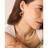 imagePAVOI 14K Gold Plated Chunky Dangle Door Knocker Earrings for Women  Trendy Geometric Drop Statement Earrings  Jewelry GiftsTwoToned