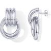 imagePAVOI 14K Gold Plated Chunky Dangle Door Knocker Earrings for Women  Trendy Geometric Drop Statement Earrings  Jewelry GiftsWhite Gold