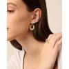 imagePAVOI 14K Gold Plated Chunky Dangle Door Knocker Earrings for Women  Trendy Geometric Drop Statement Earrings  Jewelry GiftsYellow Gold