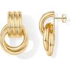 imagePAVOI 14K Gold Plated Chunky Dangle Door Knocker Earrings for Women  Trendy Geometric Drop Statement Earrings  Jewelry GiftsYellow Gold