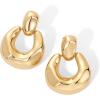 imagePAVOI 14K Gold Plated Chunky Dangle Door Knocker Earrings for Women  Trendy Geometric Drop Statement Earrings  Jewelry GiftsYellow Gold