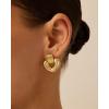 imagePAVOI 14K Gold Plated Chunky Dangle Door Knocker Earrings for Women  Trendy Geometric Drop Statement Earrings  Jewelry GiftsYellow Gold