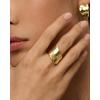 imagePAVOI 14K Gold Plated Chunky Statement Ring for Women  Stainless Steel Hypoallergenic Wide Stackable RingsYellow Gold