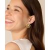 imagePAVOI 14K Gold Plated Chunky Vintage Earrings for Women  Trendy Textured Ribbed Knot Geometric Triangle Rope Button Seashell Wing Dangle Drop Stud Earrings DupesWhite Gold