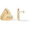 imagePAVOI 14K Gold Plated Chunky Vintage Earrings for Women  Trendy Textured Ribbed Knot Geometric Triangle Rope Button Seashell Wing Dangle Drop Stud Earrings DupesYellow Gold