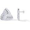imagePAVOI 14K Gold Plated Chunky Vintage Earrings for Women  Trendy Textured Ribbed Knot Geometric Triangle Rope Button Seashell Wing Dangle Drop Stud Earrings DupesWhite Gold