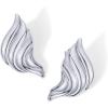 imagePAVOI 14K Gold Plated Chunky Vintage Earrings for Women  Trendy Textured Ribbed Knot Geometric Triangle Rope Button Seashell Wing Dangle Drop Stud Earrings DupesWhite Gold