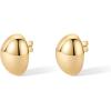 imagePAVOI 14K Gold Plated Chunky Vintage Earrings for Women  Trendy Textured Ribbed Knot Geometric Triangle Rope Button Seashell Wing Dangle Drop Stud Earrings DupesYellow Gold