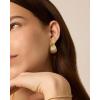 imagePAVOI 14K Gold Plated Chunky Vintage Earrings for Women  Trendy Textured Ribbed Knot Geometric Triangle Rope Button Seashell Wing Dangle Drop Stud Earrings DupesYellow Gold