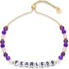 imagePAVOI 14K Gold Plated Colored Mantra Evil Eye Beaded Gemstone Bracelets for Women  Adjustable Friendship Beaded Bracelets with Words  I Am Enough Fearless Breathe Good Energy In My Era Grateful You Got This Affirmation BraceletFearless