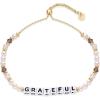 imagePAVOI 14K Gold Plated Colored Mantra Evil Eye Beaded Gemstone Bracelets for Women  Adjustable Friendship Beaded Bracelets with Words  I Am Enough Fearless Breathe Good Energy In My Era Grateful You Got This Affirmation BraceletGrateful