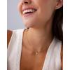 imagePAVOI 14K Gold Plated Dainty Tube Ball Square Beaded Chain Bezel Set Solitaire Pendant Necklace for Women  Round Princess Marquise Cubic Zirconia Statement NecklaceYellow Gold