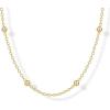 imagePAVOI 14K Gold Plated Small Bead Ball Chain Necklace for Women  Adjustable Dainty Gold Beaded Necklace  Trendy Choker Chain Layering JewelryBall Station