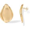 imagePAVOI 14K Gold Plated Sterling Silver Posts Chunky Vintage Organic Hammered Brushed and Textured Geometric Earrings for Women  Statement Earring PairBrushed