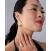 imagePAVOI 14K Gold Plated Sterling Silver Posts Chunky Vintage Organic Hammered Brushed and Textured Geometric Earrings for Women  Statement Earring PairHammered