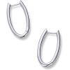 imagePAVOI 14K Gold Plated Sterling Silver Posts Geometric Hoop Earrings for Women  Trendy Geo Long Oval UShaped Link Triangle Huggie Hoops EarringOval