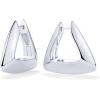 imagePAVOI 14K Gold Plated Sterling Silver Posts Geometric Hoop Earrings for Women  Trendy Geo Long Oval UShaped Link Triangle Huggie Hoops EarringTriangle