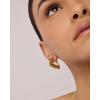 imagePAVOI 14K Gold Plated Sterling Silver Posts Geometric Hoop Earrings for Women  Trendy Geo Long Oval UShaped Link Triangle Huggie Hoops EarringTriangle
