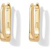 imagePAVOI 14K Gold Plated Sterling Silver Posts Geometric Hoop Earrings for Women  Trendy Geo Long Oval UShaped Link Triangle Huggie Hoops EarringUShaped