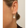imagePAVOI 14K Gold Plated Sterling Silver Statement Pearl Drop Earrings for Women  Lightweight Pearl Dangle Studs EarringsWhite Gold
