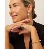imagePAVOI 14K Gold Plated Sterling Silver Statement Pearl Drop Earrings for Women  Lightweight Pearl Dangle Studs EarringsWhite Gold