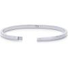 imagePAVOI 14K Gold Plated Waterproof Bangle Bracelets for Women  Stainless Steel Faceted Hammered Ball Beaded Hinged BraceletWhite Gold