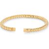 imagePAVOI 14K Gold Plated Waterproof Bangle Bracelets for Women  Stainless Steel Faceted Hammered Ball Beaded Hinged BraceletYellow Gold