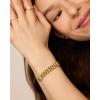 imagePAVOI 14K Gold Plated Waterproof Watch Strap Chain Bracelet for Women  Two Toned Mixed Metals Stainless Steel Chunky Link BraceletWhite Gold
