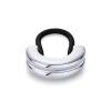 imagePAVOI 14K Yellow Gold Double Arch Chunky Metal Hair Band Ponytail Holders for Women  Stainless Steel Statement Cuff Fashion Accessories  Waterproof Stretchy Gold Hair TiesDouble Arch White Gold