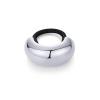imagePAVOI 14K Yellow Gold Double Arch Chunky Metal Hair Band Ponytail Holders for Women  Stainless Steel Statement Cuff Fashion Accessories  Waterproof Stretchy Gold Hair TiesDome White Gold