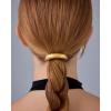 imagePAVOI 14K Yellow Gold Double Arch Chunky Metal Hair Band Ponytail Holders for Women  Stainless Steel Statement Cuff Fashion Accessories  Waterproof Stretchy Gold Hair TiesArch White Gold